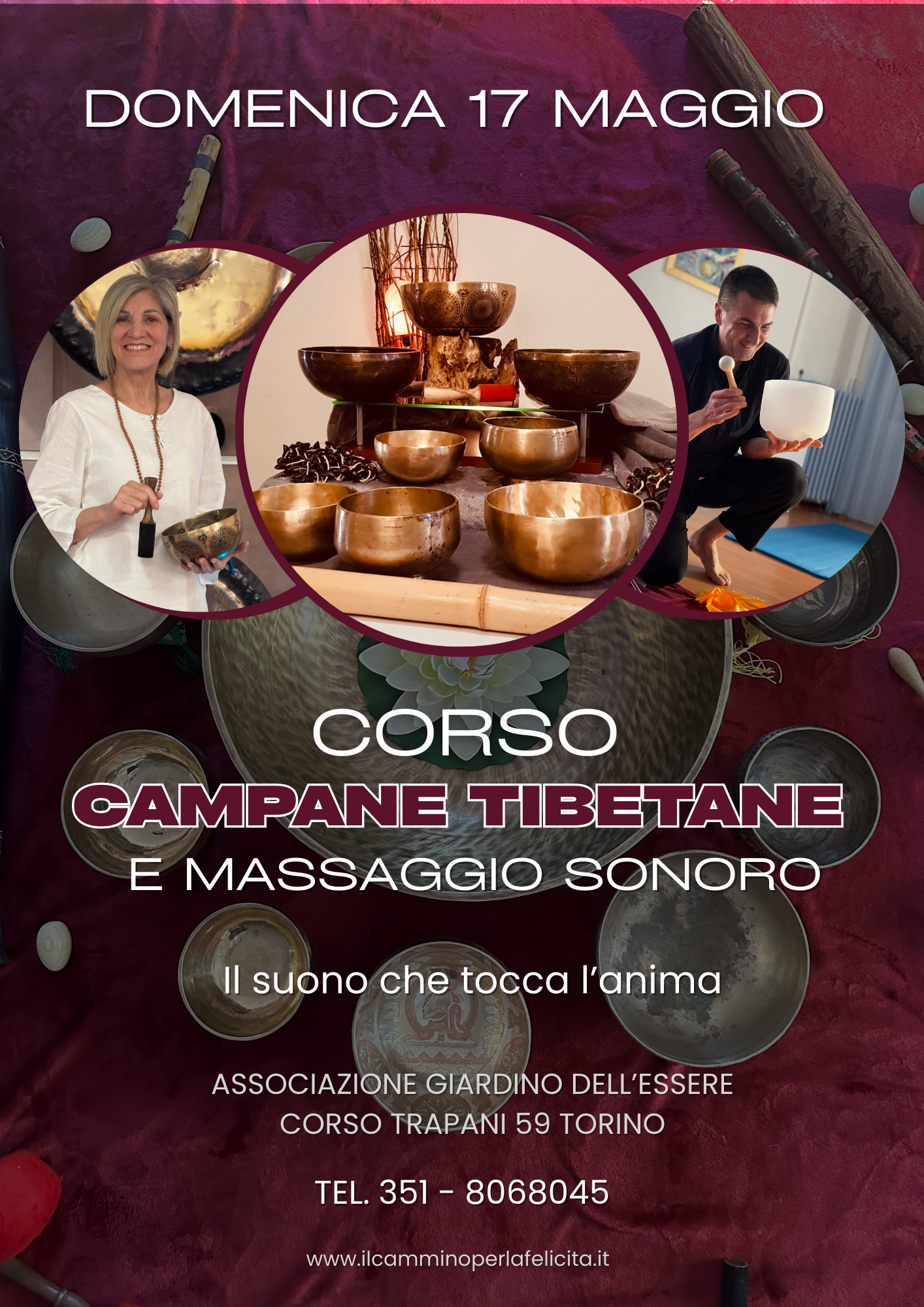 Corso base campane tibetane e massaggio sonoro