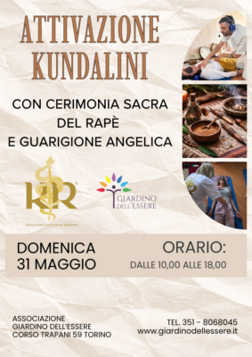 Cerimonia del Rapè, Attivazione Kundalini e Guarigione Angelica a Torino