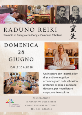 Raduno Reiki a Torino con Gong e Campane Tibetane