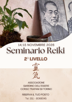 Seminario Reiki Secondo Livello Novembre 2026