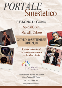 Portale Sinestetico e Bagno di Gong a Torino